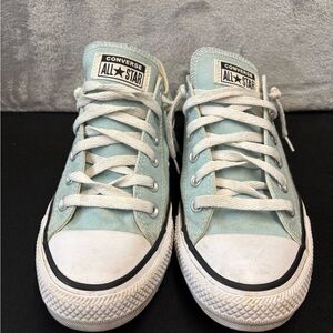 Converse All Star Low-Top Sneakers in Aqua Mint and White Women’s 9 Men’s 7